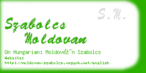 szabolcs moldovan business card